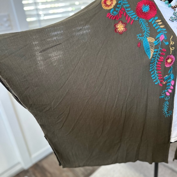 Olive Green winged Cover up - Picture 3 of 3